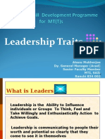 Leadership Traits: Atanu Mukherjee Dy. General Manager (Acad) Senior Faculty Member Mti, Sail Ranchi 834 002