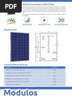 Ficha Tecnica Placa Solar Amerisolar 270w