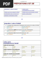 Les Prépositions À Et de