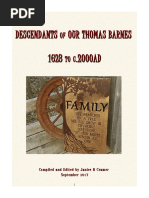 Descendants of Our Thomas Barnes 1623-c.2000AD