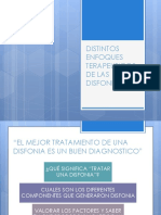 Distintos Enfoques Terapeuticos de Las Disfonias