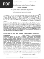 Effect of Heat Treatment On The Fracture Toughness of AISI 4140 Steel