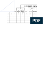 Design of One-Way Slab: FCK 20mpa Fy 415mpa