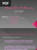 Mentally Ill Person-Ye