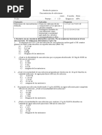 Prueba Concentracion de Soluciones Molaridad y Molalidad