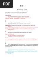 Unit 1: Technology in Use