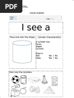 3D Shapes Worksheet