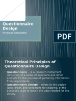 Questionnaire Design Sharambei