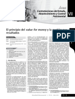 El Principio de Value For Money y La Gestion Por Resultados PDF