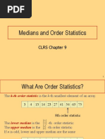 Medians and Order Statistics: CLRS Chapter 9