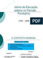 História Da Educação No Brasil Período Pombalino