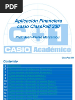 Menu Finanzas de CLASSPAD