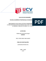 Gestion de Mantenimiento y Productividad en Una Empresa de Vidrio Sac