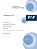 A Project Report On Ratio Analysis