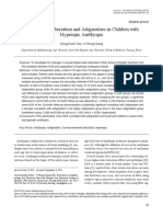 Higher Order Aberration and Astigmatism in Children With Hyperopic Amblyopia