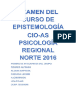 Examen Del Curso de Epistemología