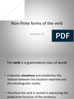 Non-Finite Forms of The Verb