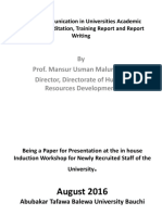 Use of Communication For Academic Matters by Prof. Mansur U. Malumfashi