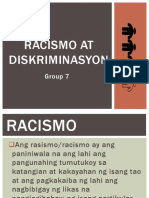 Racismo at Diskriminasyon