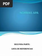 Normas APA - Lista de Referencias