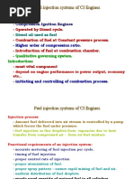 Fuel Injection Systems of CI Engines