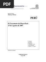 Terremoto Pisco Peru 2007 Mision CERESIS UNESCO PDF