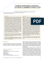 Factores Asociados A Accidentes, Enfermedades y Ausentismo Laboral. Análisis de Una Cohorte de Trabajadores Formales en Chile