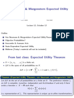 Lecture - 12 Von Neumann & Morgenstern Expected Utility