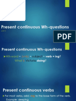 Present Continuous Wh-Questions