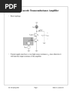 CMOS Cascode Transconductance Amplifier: Basic Topology