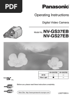 NV-GS37EB NV-GS27EB: Operating Instructions