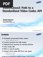 Video4Linux2: Path To A Standardized Video Codec API: Kamil Dębski