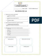 Examen Matematicas Cuarto