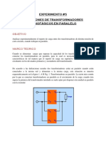 Conexiones en Paralelo de Un Trafo Monofasico