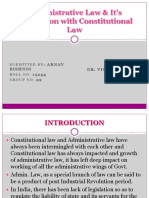 Administrative Law & It's Interaction With Constitutional Law