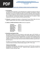 Memoria Descriptiva Del Sistema de Redes de Instalaciones de Gas