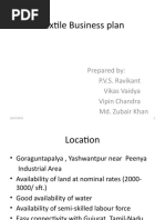 Textile Business Plan: Prepared By: P.V.S. Ravikant Vikas Vaidya Vipin Chandra Md. Zubair Khan