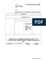 Inspected of Turbine Generator No. # 1 # (To Enclosed Upper Casing Turbine Generator #1)