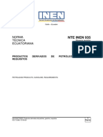 Clasisficación de La Gasolina Inen PDF