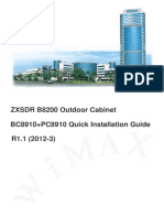 ZXSDR B8200 Outdoor Cabinet BC8910 PC8910 Quick Install Guide R1.1 - V2012-12