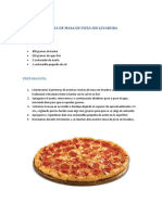 Receta de Masa de Pizza Sin Levadura