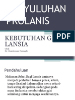 Penyuluhan Prolanis Kebutuhan Gizi Lansia