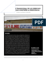 El Abordaje Transicional de Los Derechos Humanos Que Constriñe La Democracia