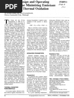 Optimized Design and Operating Parameters For Minimizing Emissions During Thermal Oxidation