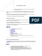 Food Chemistry Testing SUGAR STARCH ETC