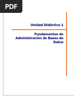 Unidad Didáctica 1 Fundamentos de Administración de Bases de Datos