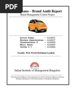 Tata Nano Brand Audit - Final Project Report