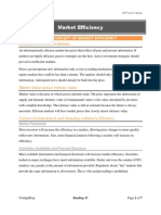 Market Efficiency: Description of Efficient Markets