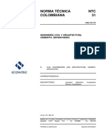 NTC 31 Cementos. Definiciones PDF