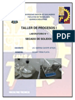 Secado de Solidos Taller de Procesos I 2